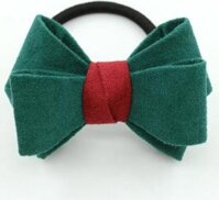 Dây buộc tóc nơ nhiều mầu  - Xanh lá đậm