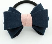 Dây buộc tóc nơ nhiều mầu  - Xanh đen