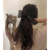 Dây Buộc Tóc Nơ Vải Voan Dễ Thương - Đen