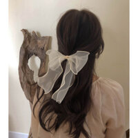 Dây Buộc Tóc Nơ Vải Voan Dễ Thương - Trắng