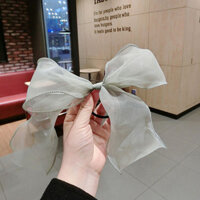 Dây buộc tóc nơ voan dễ thương HD131 - Xanh rêu nhạt