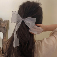 Dây buộc tóc nơ voan dễ thương HD131 - Xám khói