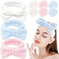 Dây Buộc Tóc Sang Trọng Dễ Thương Có Dây Đeo Tay Chống Ẩm Trang Điểm Che Nỉ Mặc Tai Nghe Tay Nữ Băng Đô Quấn Tóc Thời Trang