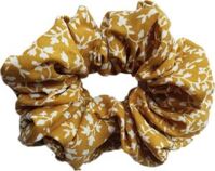 Dây buộc tóc scrunchies hoa xinh xắn - HD58 Vàng