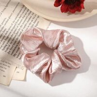 Dây buộc tóc Scrunchies lụa bóng sang mịn HD 45 - Hồng phấn