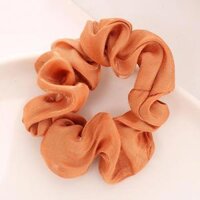 Dây buộc tóc Scrunchies lụa kim tuyến vòng tròn nhỏ HD74 - Cam