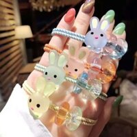Dây Buộc Tóc Trang Trí Thỏ Con Dễ Thương Cho Bé Gái
