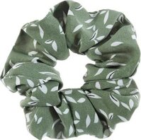 Dây buộc tóc vải chiffon mềm không nhăn HD60 họa tiết lá - Xanh lá