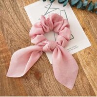 Dây buộc tóc vải lụa Scrunchies Vintage sang chảnh chất lụa mềm HD52 - HD52 Hồng phấn