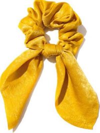 Dây buộc tóc vải lụa Scrunchies Vintage sang chảnh chất lụa mềm HD52 - HD52 Vàng