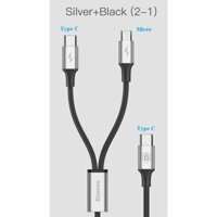 Dây Cable Rapid TyC 2-1 ra Micro+TyC 1.2M/3A CAMT-SUV1 Baseus