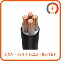 Dây Cadivi CXV - 3x4 + 1x2,5 - 0,6/1kV