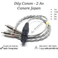 Dây Canon Đầu Cái Ra 2 AV, Dây Canon Cái Ra 2 Av Hoa Sen Hàng Bãi Canare Japan (Nội Địa Nhật)