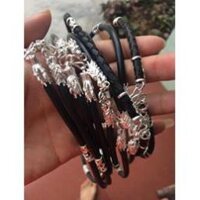 Dây cao su bọc bạc tết đầu rồng 4 và 6 đốt = giá - Trang sức bạc đẹp hjc