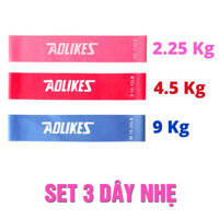 Dây cao su kháng lực tập mông miniband hỗ trợ tập mông - Độ mông trái đào - Bộ 3 dây nhẹ