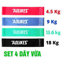 Dây cao su kháng lực tập mông miniband hỗ trợ tập mông - Độ mông trái đào - Bộ 4 dây vừa