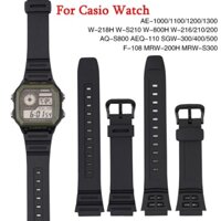Dây Cao Su Nhựa 18 Mm Cho Casio AQ-S810W W-735H SGW-300 F-108WH AEQ-110W AE-1300 AE-1000W MRW-200H Phụ Kiện Dây Thay Thế