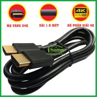 Dây cáp 2 đầu HDMI 4K Ultra HD và 3D cao cấp DomyBox dây đồng nguyên chất đầu mạ vàng 24K dài 1.5 mét [Ken Shop]