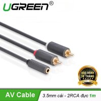 Dây cáp 3.5mm cái ra 2 đầu RCA đực dài 1M UGREEN AV111 10588 LazadaMall