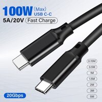 Dây Cáp 5m Chuyển Đổi USB 3.2 Gen2 Type C Sang Type-C Cho Macbook Air Pro PD 100W 20Gbps ThunderBolt3 4 QC 4.0 3.0 4K 1m 2m 3m 5m