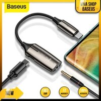 Dây Cáp Âm Thanh BASEUS L60 Cho Điện Thoại Thông Minh Có Đèn Chuyển Đổi Từ USB C Sang AUX 3.5mm