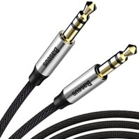Dây cáp âm thanh chất lượng cao AUX Audio 3.5 dài 150CM hiệu Baseus M30 - Hàng nhập khẩu - Đen