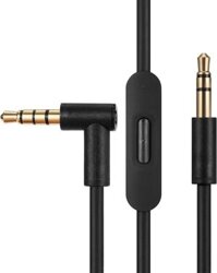 Dây cáp âm thanh thay thế tương thích với Tai nghe Beats Studio Solo Pro Detox Wireless Mixr Executive Pill có Mic và điều khiển (màu Đen)
