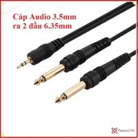 Dây cáp Audio 3.5mm ra 2 đầu 6.35mm dài 1.5M