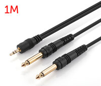 Dây cáp Audio 3.5mm ra 2 đầu 6.35mm dài 1M