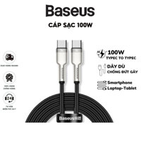 Dây Cáp Baseus Cho iPhone 15 -Macbook-Laptop-Huawei-Xiaomi-Samsung-Đầu Usb C Sang Type C Hỗ Trợ Sạc Nhanh Qc 4.0 Pd 100w