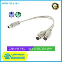 Dây cáp chia cổng PS2 1 ra 2 chuột, bàn phím máy tính