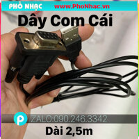 Dây Cáp chỉnh vang số RS232 COM, cáp RS232 chỉnh vang X3, X5, X6, X8, X12, Hàng Nhập Khẩu - Dây Cái, K Chip- Đen