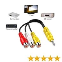 Dây Cáp Chuyển Đầu Jack 3.5 Đực Ra 3 Đầu RCA Cái Hoa Sen -DC4722