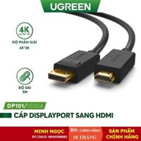 Dây cáp chuyển đổi Displayport xang HDMI hỗ trợ 4K*2K chính hãng Ugreen DP101 cao cấp