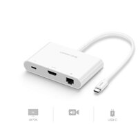 Dây Cáp Chuyển Đổi USB-C Sang LAN  HDMI Ugreen 30440 - Hàng Chính Hãng