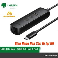 Dây Cáp Chuyển Đổi USB Type C Sang LAN  Hub USB Ugreen 20792 - Hàng Chính Hãng