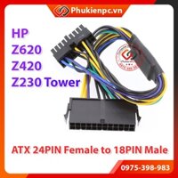 Dây cáp chuyển nguồn ATX 24Pin to 18Pin cho HP Z230 Z420 Z620, thay thế nguồn thường cho máy đồng bộ HP