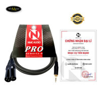 Dây Cáp Đầu 3.5 ly Stereo Sang 2 Đầu Canon XLR Đực NMC-AUDIO SP142, Cable Âm Thanh