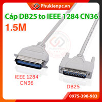 Dây cáp DB25 to IEEE-1284 CN36 máy in, dài 1.5M Kết nối máy tính PC, máy tính công nghiệp với máy in hóa đơn, in mã vạch