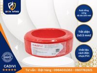 Dây Cáp Điện Đôi Cadivi VCmd 2x0.5 0,6/1kV (100M/CUỘN)