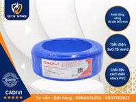 Dây Cáp Điện Đôi Cadivi VCmd 2x0.75 0,6/1kV (100M/CUỘN)