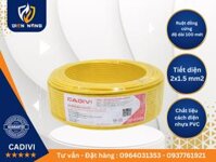 Dây cáp điện đôi Cadivi VCmd 2x1.5 0,6/1kV (100M/CUỘN)