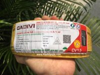 Dây cáp điện đơn Cadivi 1.5 cuộn 100 mét CV/LF-1.5