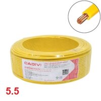 Dây cáp điện đơn Cadivi CV 5.5mm2 cuộn 100 mét CV/LF-5.5