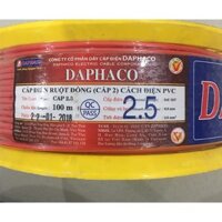 Dây Cáp Điện Đơn CV 2.5 DAPHACO - 100 mét