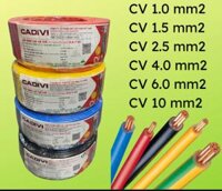 Dây cáp điện đơn - dây điện CV đơn Cadivi (Nguyên cuộn) 100 mét