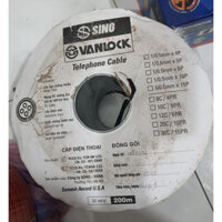 Dây cáp điện thoại 4 đôi (8 lõi)  trong nhà (cuộn 200m) Sino