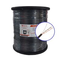Dây cáp điện thoại 4 lõi Việt Hàn CAT3 kèm cường lực 26AWG
