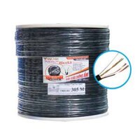 Dây cáp điện thoại CAT3 DVH 4 lõi ngoài trời cường lực kèm nguồn Việt Hàn