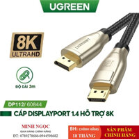 Dây cáp Displayport 1.4 hỗ trợ 8K @ 60Hz dài 1-3m Ugreen DP112 - Hàng Chính Hãng